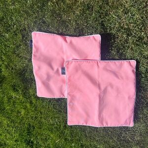 Pack of 2 NEW Pink Outdoor Pillow Covers. Waterproof 18”x 18”